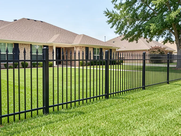 Wrought iron fence